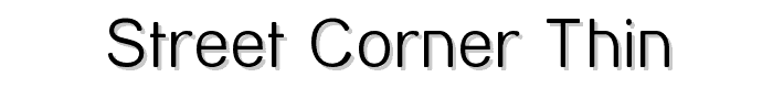 Street Corner Thin font